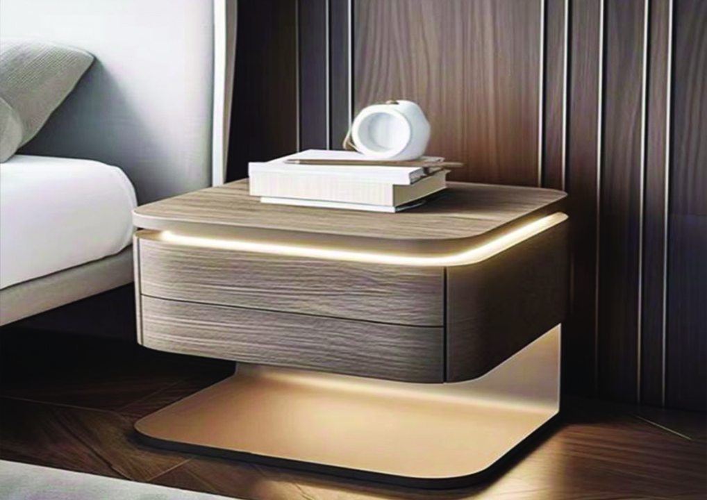 Modern bathroom with HPL wall panels